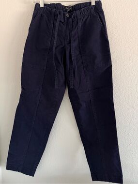 Banana Republic Pants Navy Tapered Mid Rise Cotton Ankle XXS